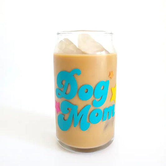 Dog Mom Beer Can Glass